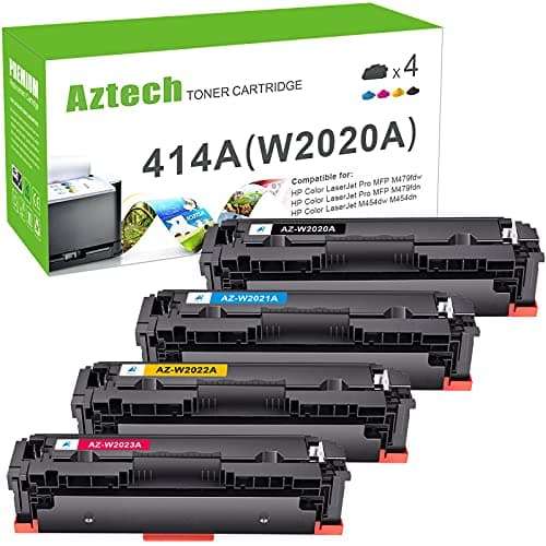 Premium Compatible Toner Cartridge Replacement for HP 414A W2020A 414X Color Laserjet Pro MFP M479fdw M454dn M479fdn M454dw M479 M454 W2021A W2022A W2023A (Black Cyan Yellow Magenta, 4-Pack) 1