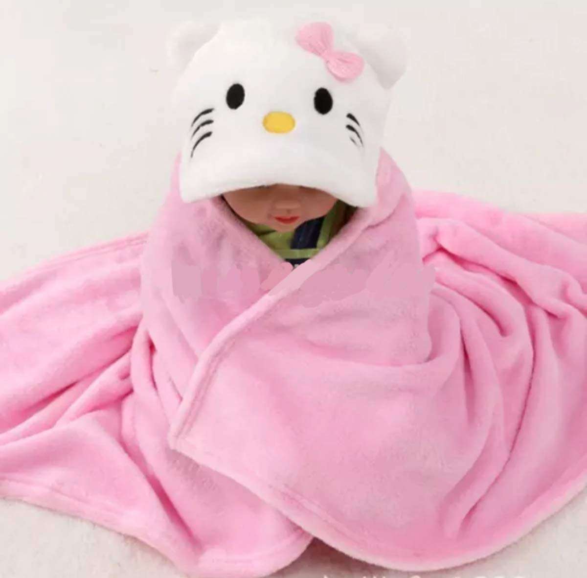 BRANDONN Baby Blankets New Born Combo Pack of Hooded Wrapper Sleeping Bag and Baby Bath Towel for 0-6 Months Baby Boys and Baby Girls Pack of 2 4