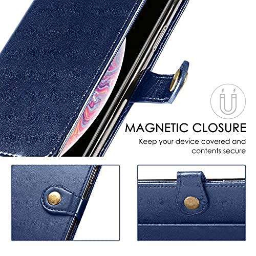 Design for Samsung Galaxy A70/A70s Wallet Case with Credit Card Holder Slot PU Leather Phone Cases Stand Kickstand Folio Flip Protective Cover for Samsunga70 Galaxya70s A 70 70A Women Men Girls Blue 6