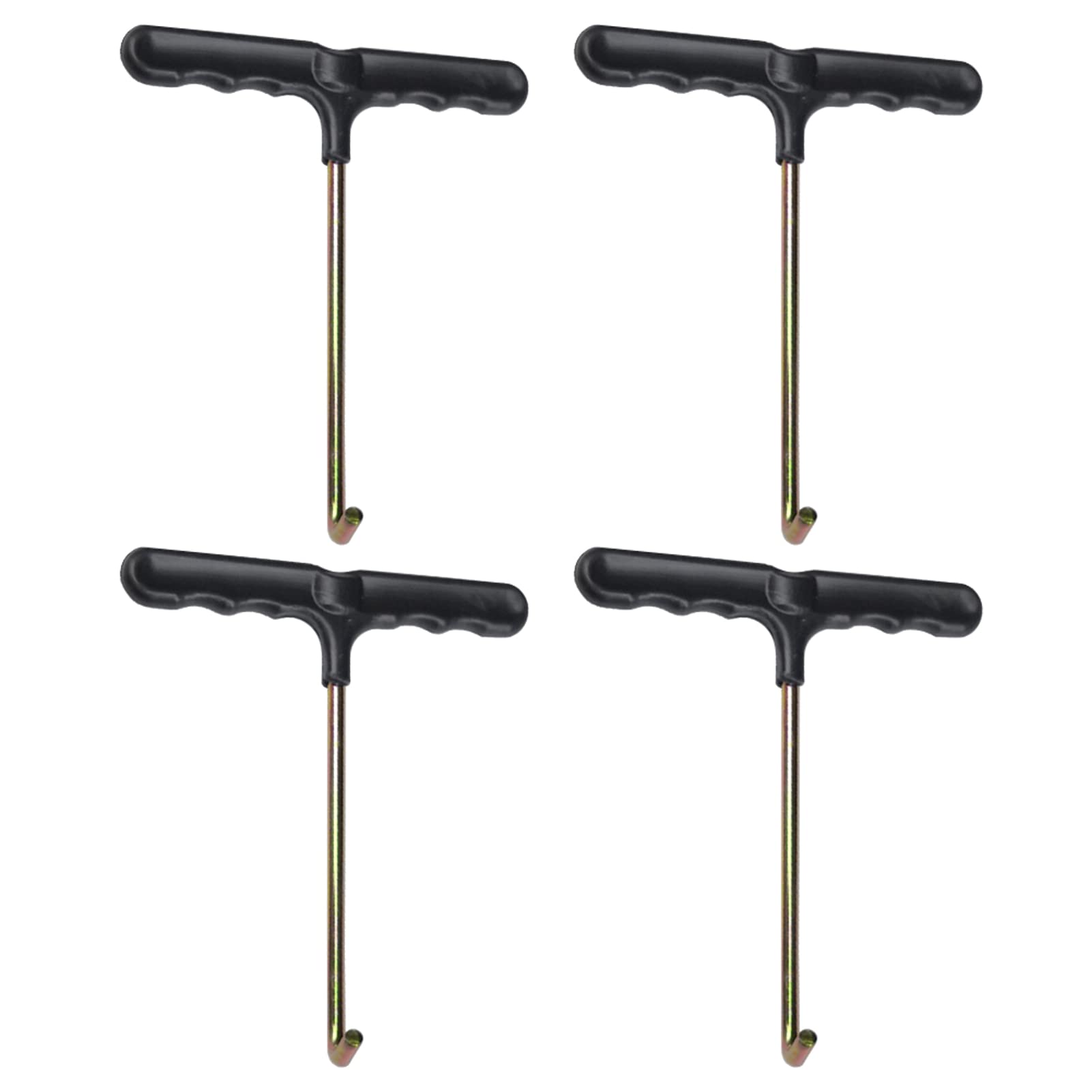 4pcs Shoe Lace Tightner, Stainless Steel Hockey Skate Lace Tightener Shoe Lace Puller Ice Roller Skate Tool for Ice-Skates Figure-Skates Trampoline Accessories Spring Pull(4pcs/set)(size:4pcs/set) 4