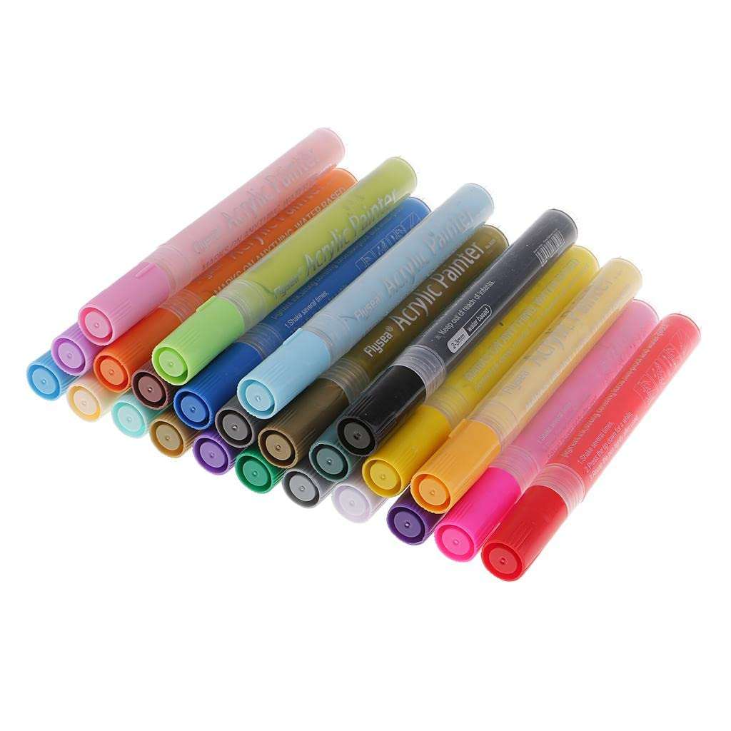 CALANDIS Environmentally Friendly Odorless Acrylic Paint Markers Office 24 Colors 4