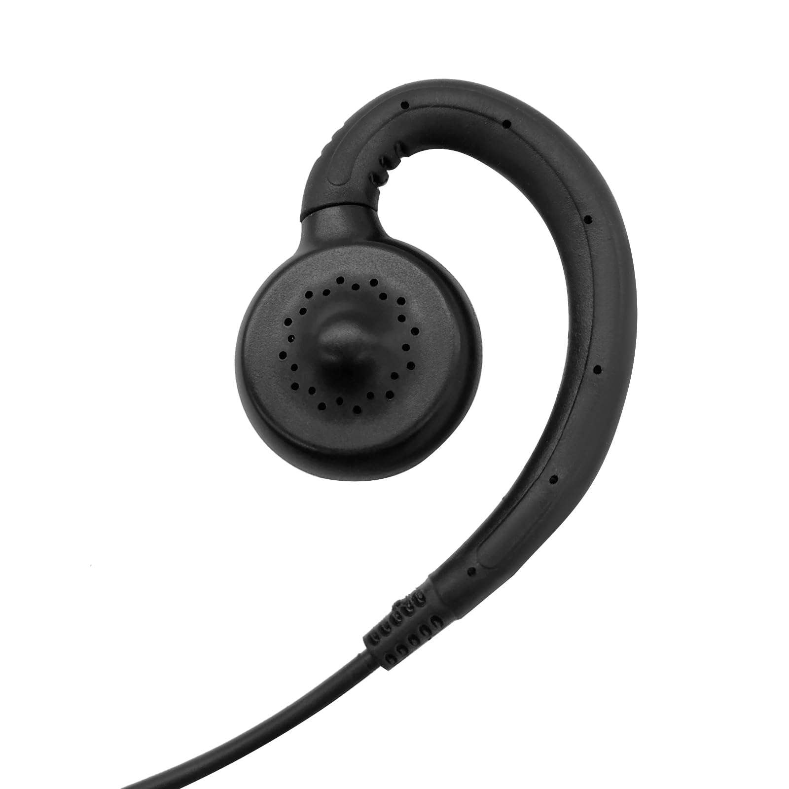 Pdflie Walkie Talkie Earphones with Mic, Two Way Headset Replacement for Kenwood Khs-34 C-Ring Earpiece, Compatible with ProTalk PKT-23 Portable Radio 6