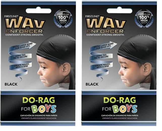 WavEnforcer Boys Do Rag (Pack of 2) 1