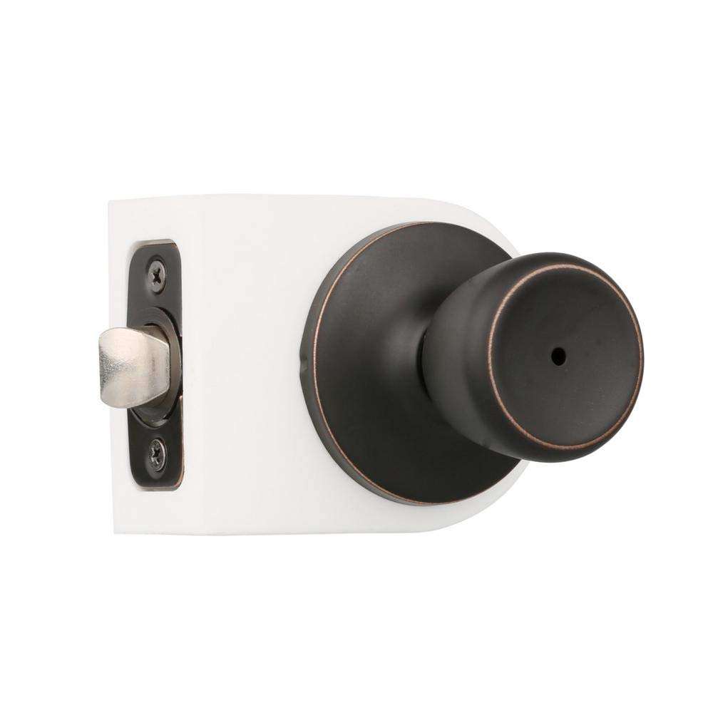 Terrace Oil Rubbed Bronze Privacy Bed/Bath Door Knob with Universal 6-Way Latch (6-Pack) 3