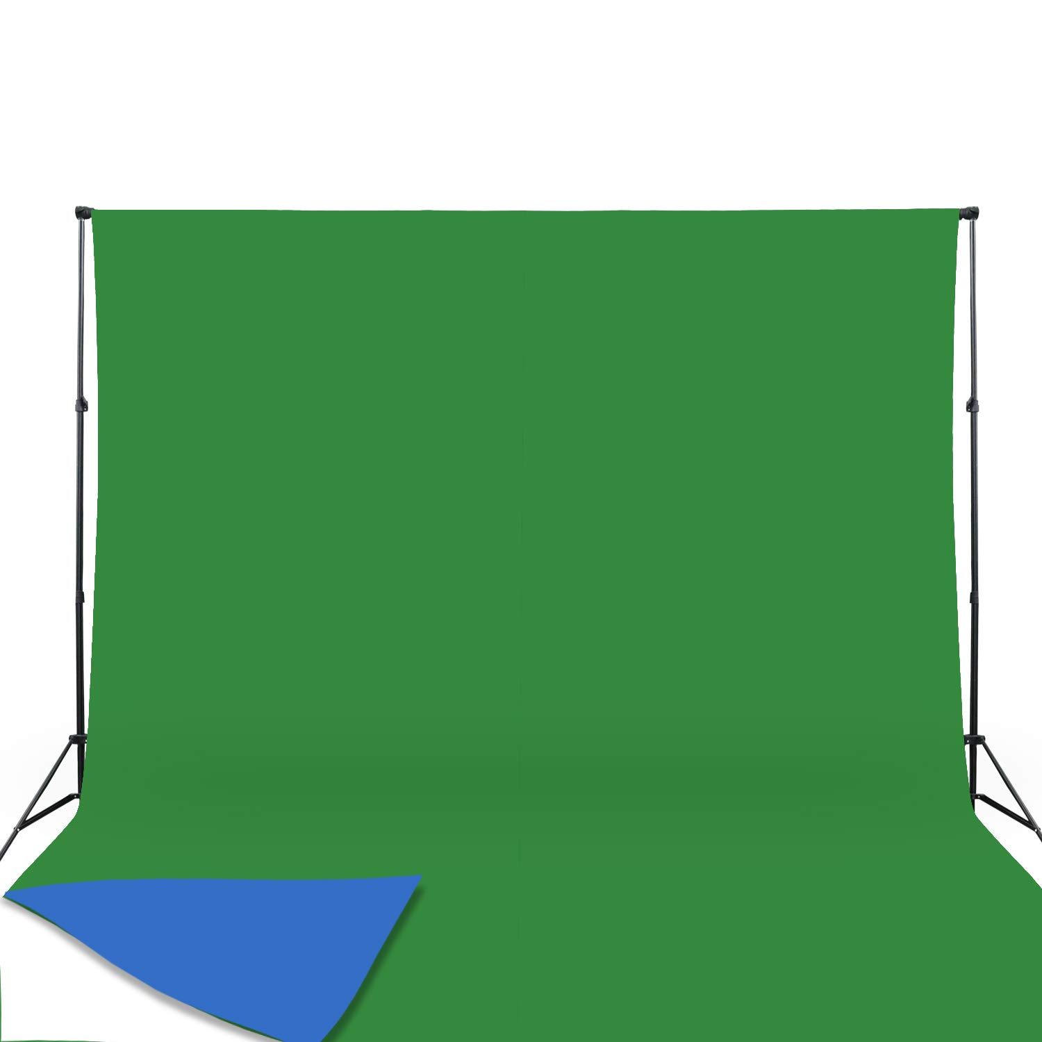 ISSUNTEX 6X9 ft Background Muslin Backdrop, Photo Studio, Collapsible High Density Screen for Video Photography and Television-Blue/Green 1