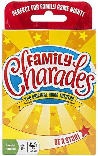 Outset Media Family Charades Card Game Travel Friendly - Includes Over 300 Charades - Perfect for Parties, Vacations, and Holidays - Ages 8+ 1