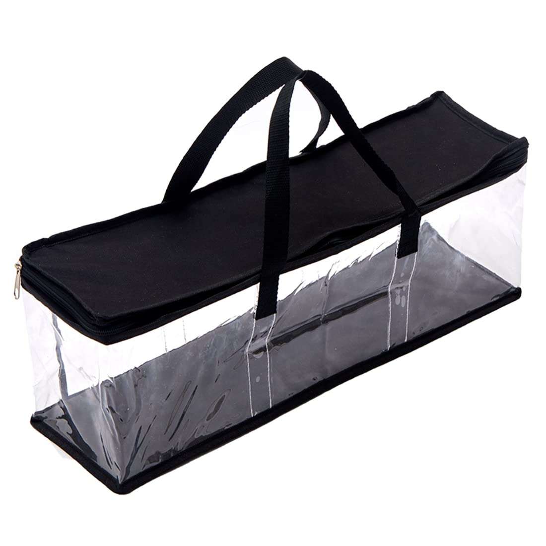 Imperius VHS Clear Storage Bag -Movie Organizer-Video Tape -Handles -Moistureproof -Dustproof -Blcak Set of 2 1