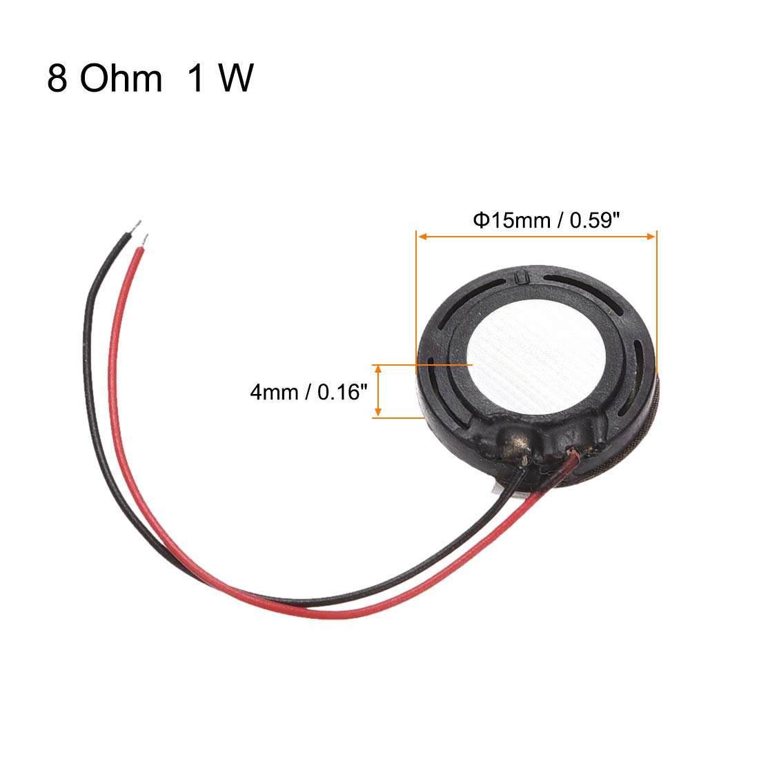 uxcell 1W 8 Ohm Mini DIY Magnetic Speaker Replacement Loudspeaker 15mm for Mobile 2pcs 2