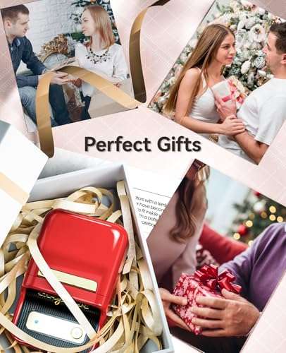 NIIMBOT B21 Label Maker Inkless Bluetooth Label Printer, 2 Inch Portable Thermal Label Machine for Small Business, Address, Logo, Clothing, Mailing, Candles, Jewelry, Sticker Printer for Gift, Red 3