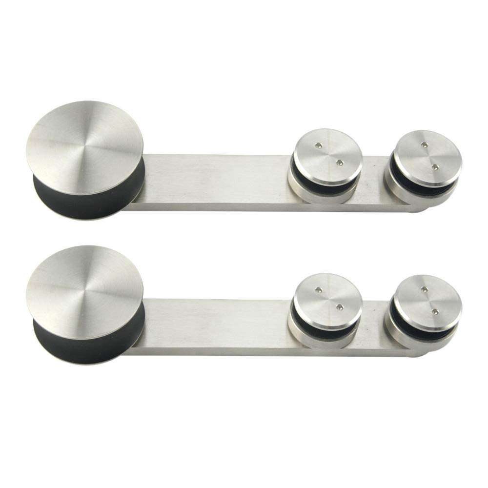 Stainless Steel Glass Sliding Door Hardware Interior Slide Door Set - (Length: 8ft Single kit)" 4