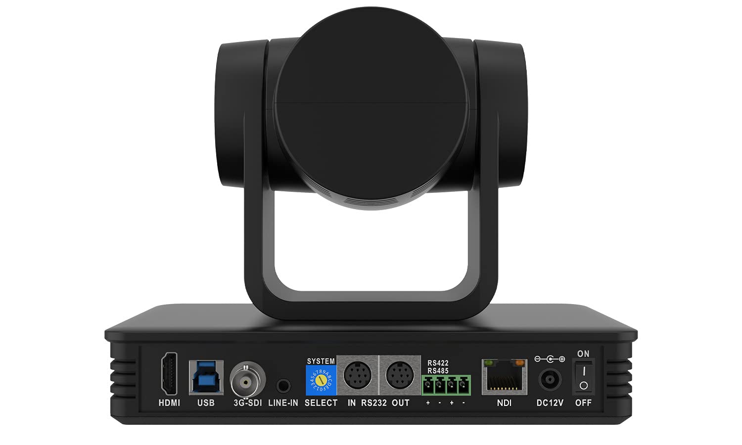 Universal 1080P FHD PTZ 12X NDI/HDMI/SDI/USB 3.0 RS232/485 Live Streaming Camera (Black) 6