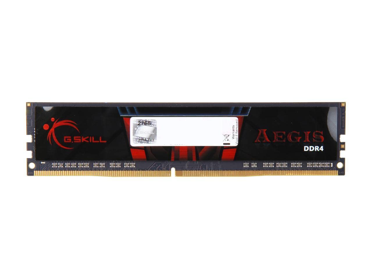 G.SKILL AEGIS Series DDR4 RAM 16GB (1x16GB) 2666MT/s CL19-19-19-43 1.20V Intel AMD Desktop Computer Memory U-DIMM (F4-2666C19S-16GIS) 2