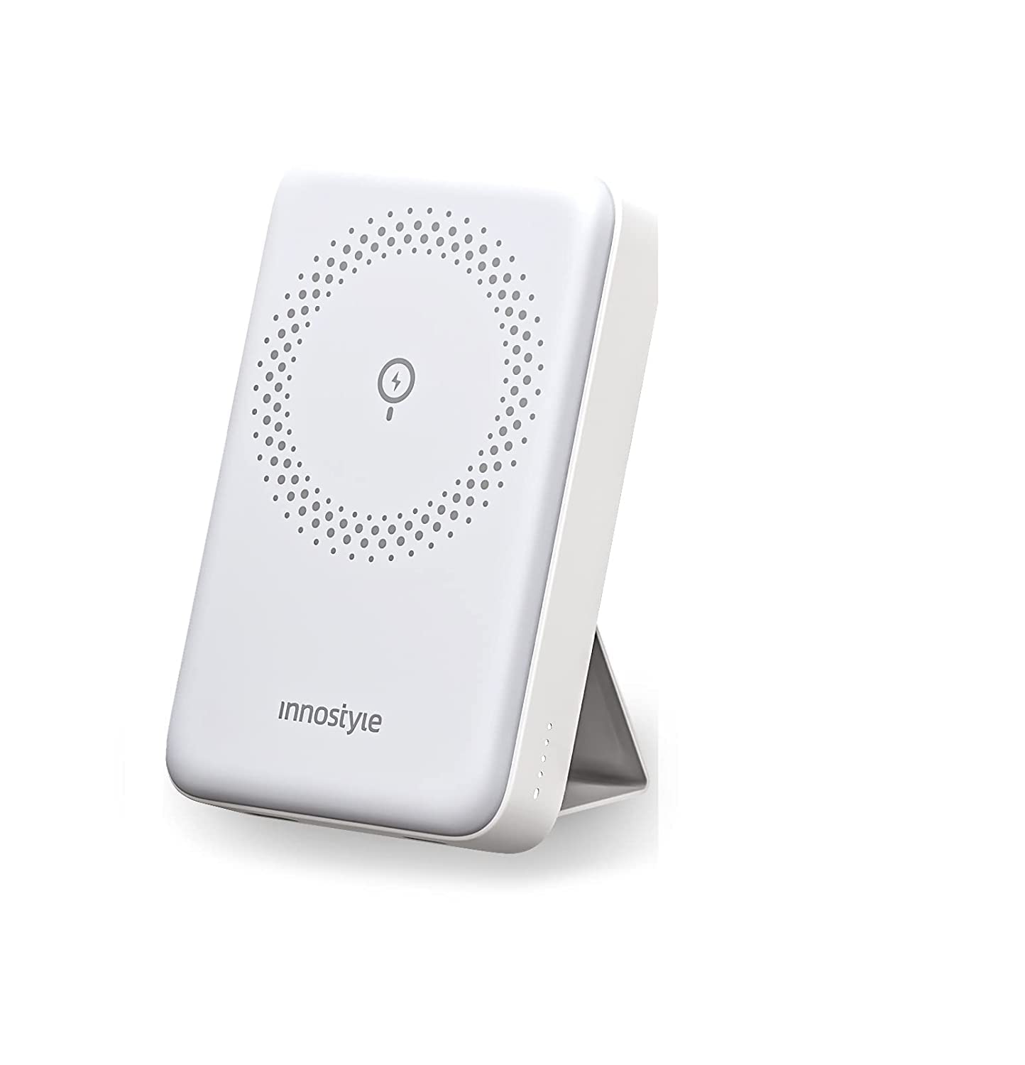 Innostyle 10000mah Magnetic Power Bank, MagSafe Charger, Wireless Battery Pack, Portable Battery Charger with PD 20W Type C Fast Charging for iPhone 14/13/12-White 1