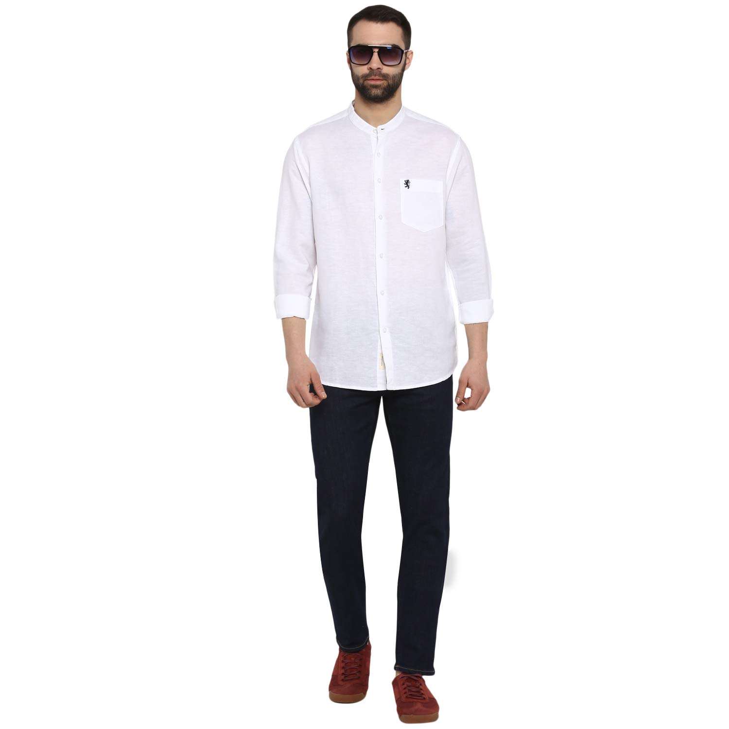 Red Tape Men's Solid Regular fit Casual Shirt (RFS0055_White_Small S) 5