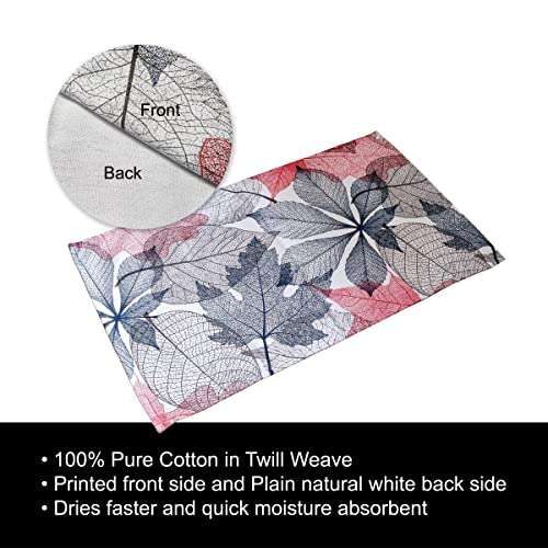 ecoprint Pure Cotton Kitchen Towel | Cleaning Towel | Drying Towel | Multi-Purpose | (Pack of 2/4 - Multicolored Printed Towels) (2) 4