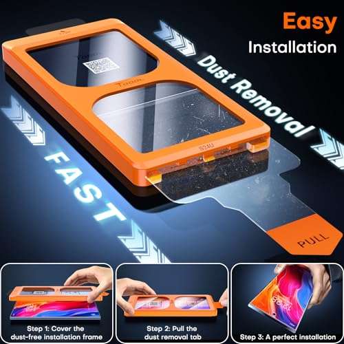 TOCOL for Samsung Galaxy S24 Ultra Screen Protector [9H Hardness] [Military Grade Shatterproof] HD Tempered Glass 2 Pack 3