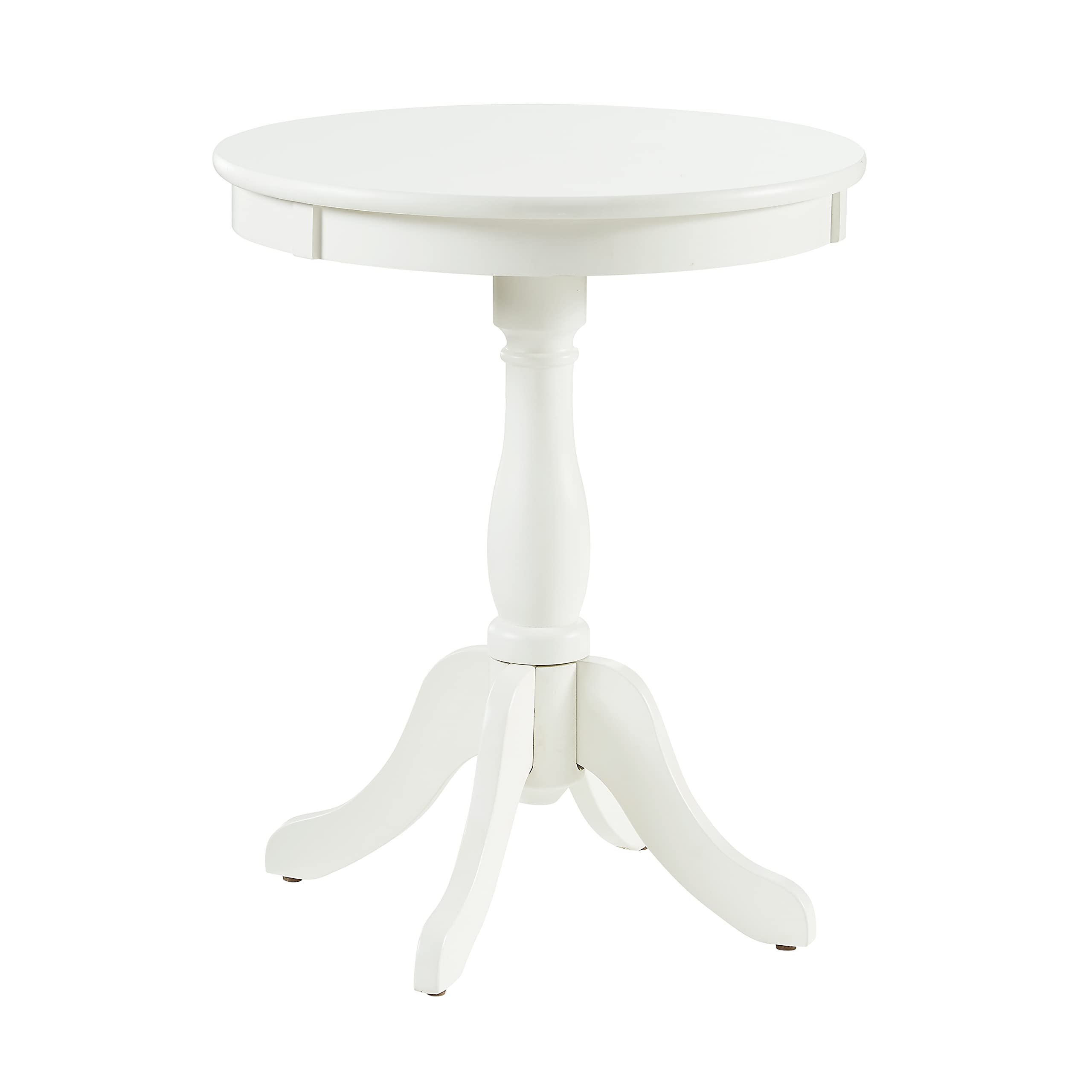 Powell Furniture Round Accent Table, White 1
