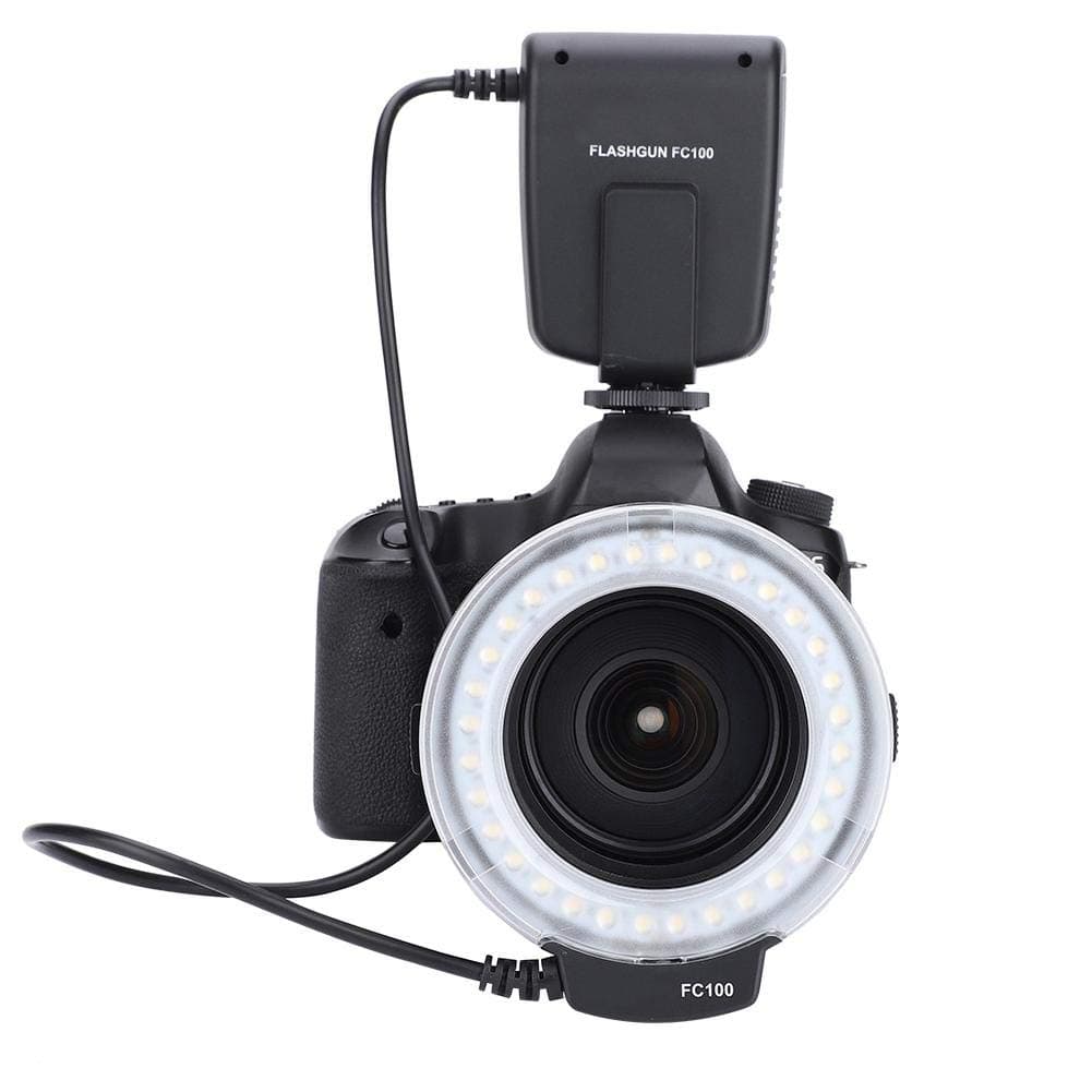 Huakii LED Ring Flash Light, Portable Universal Video Camera Fill Light Kit Photography Accessor 1