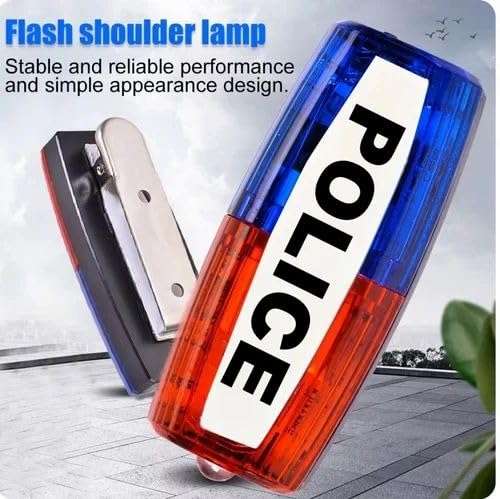 Shoulder Light Police LED Flashing Warning Shoulder Light Safety Clip lamp with Flashlight Lighting Function for Outdoor Rescue,Traffic Guidance,Security patrols,Cycling,Night Run 1ps 6