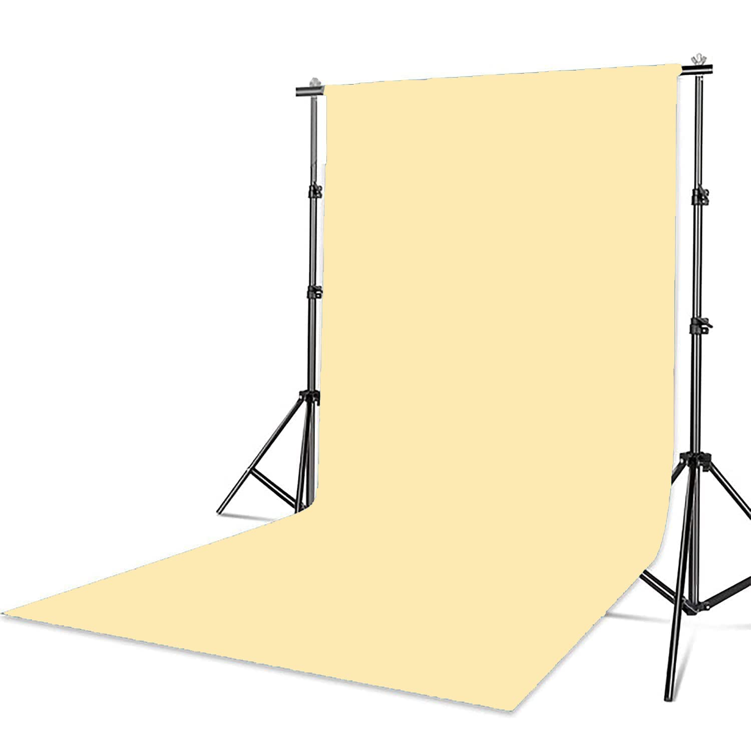 Giftmax Single Holder Umbrella Lighting Kit with Umbrella Studio Light with Backdrop Cloth Screen Photo Background Backdrop Stand Support System (Single Holder Kit + Beige Screen) 5