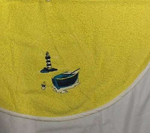 Generic Cotton Quest Kitchen/Hand Towel (Blue and Yellow) Set of 2 3