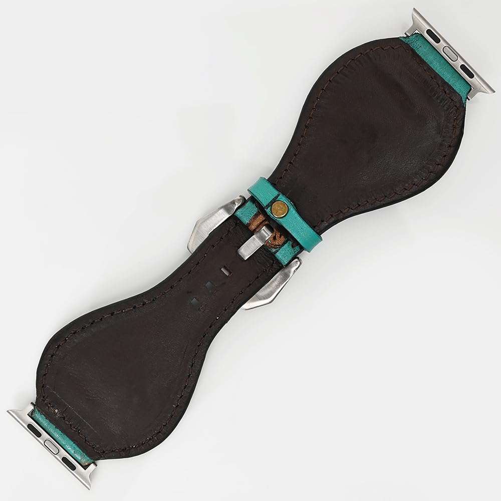 American Darling Floral Hand Tooled I watch Men Women Genuine Leather Strap 4