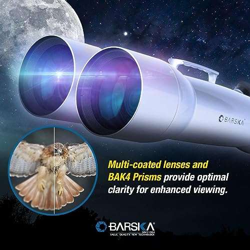 Barska Encounter 20x, 40x100 Waterproof High Power Jumbo Binoculars with Premium Hard Case for Astronomy Stargazing and Long Range Viewing 4