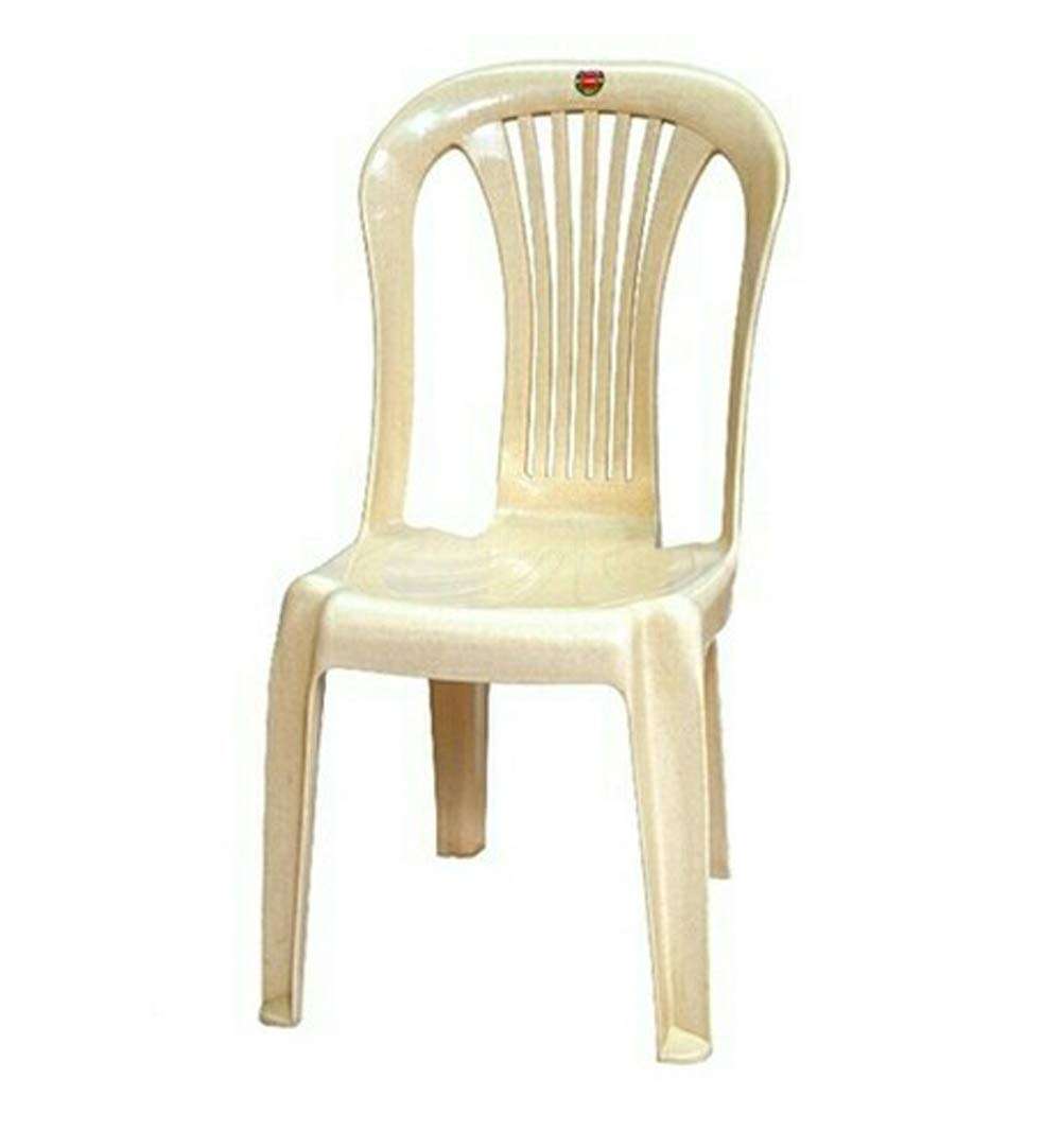 Cello Plastic Sleek Chair Without Arm (Ivory) 1