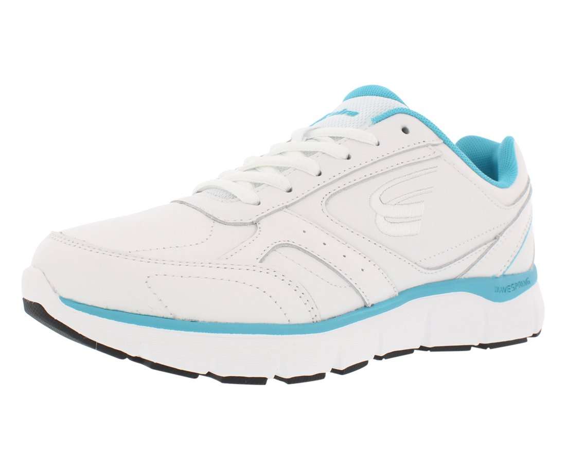 Spira Wavewalker Women's Slip Resistant Walking Shoe White/Aqua - 6 2e