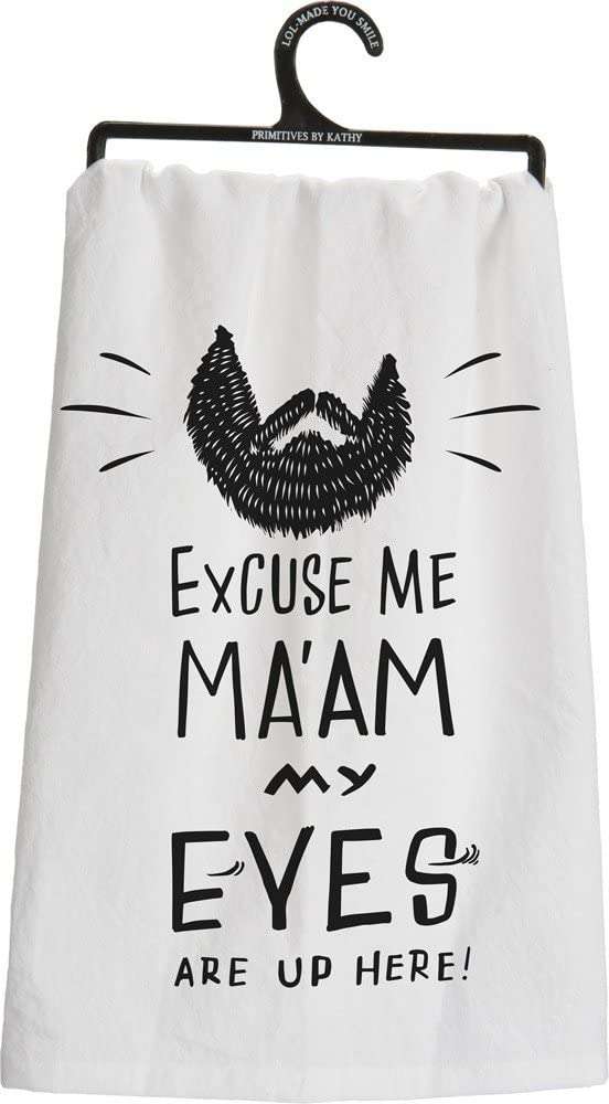 WorldCare® 26979 Cotton Kitchen Towel, My Eyes are Up Here 2