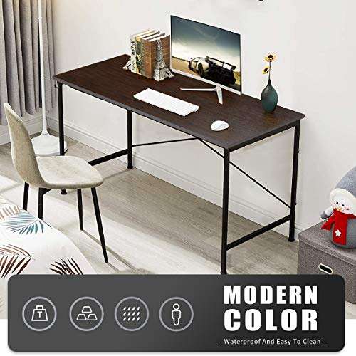 YOLENY Computer Desk, 39 Inch Office Desk, Modern Simple Office Desk for Home Office, Writing Desk for Small Space, Easy Assembly,Coffee 5