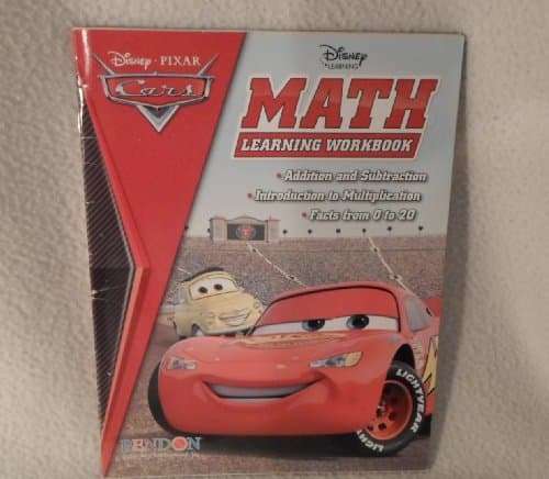 Cars Disney Pixar Math Learning Workbook 1
