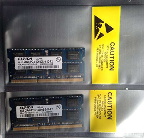 ELPIDA EBJ41UF8BCS0-DJ-F 4GB NOTEBOOK SODIMM DDR3 PC10600(1333) UNBUF 1.5v 2RX8 204P 512MX64 256mX8 3