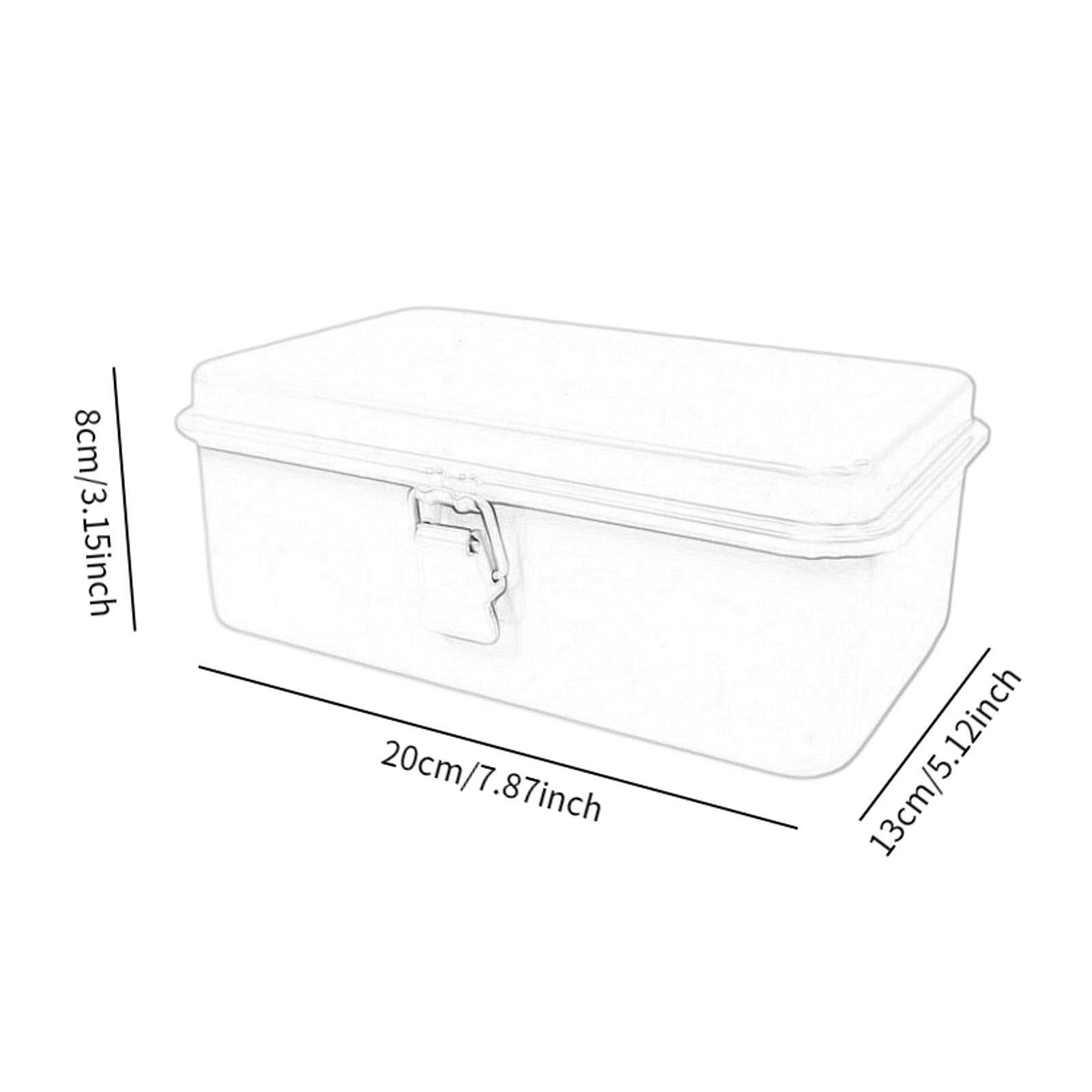 YWJLQH Iron Storage Box Tool Box Seals and Notes Organizer Storage Container for Handbook, Black 6