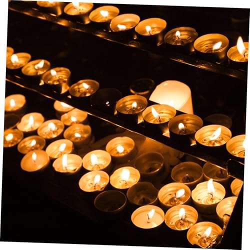 Milisten 200Pcs Aluminum Tea Light Candle Cups Empty Tins for Candle Making DIY Wedding Party Home Decoration Silver 6