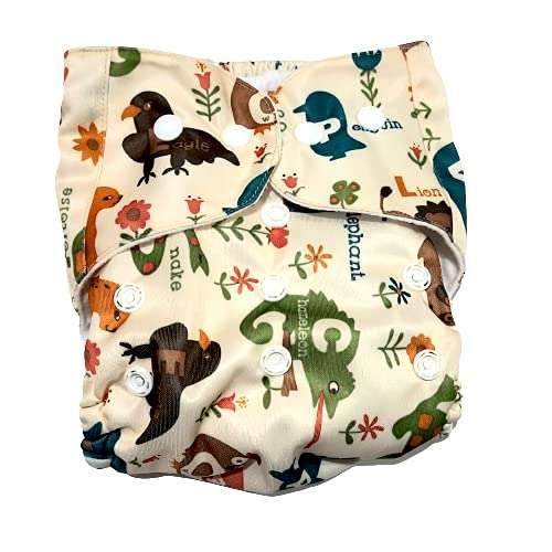 The Mom Store Cloth Diaper for Infants / Kids | Age 3 Months to 3 Years | Mutiple times Washable and Re-useable | Eco-Friendly | Snap Buttons | Stretchable | Comfortable | Combo of 5 (Colour 8) 3