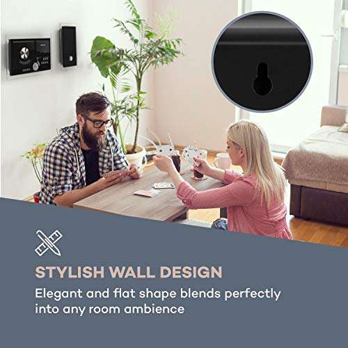 AUNA Stereosonic Microsystem, Shelf Stereo System, Micro System, 2 Stereo Speakers, Front-Loading CD Player, FM Tuner, Bluetooth, Wireless Connection, USB Port, Incl. Remote Control, Black 2