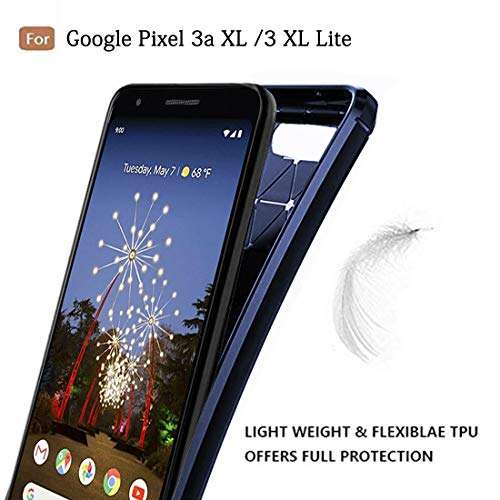 Sucnakp for Pixel 3a XL Case,Google Pixel 3a XL TPU Shock Absorption Cell Phone Cases Technology Raised Bezels Protective Cover for Pixel 3 a XL Phone（TPU Blue） 3