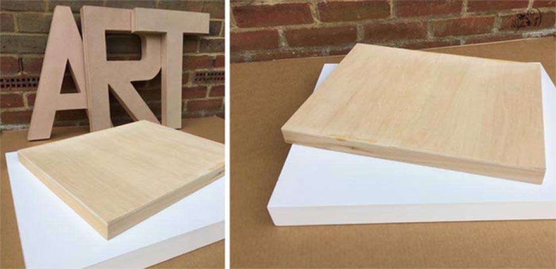 Snoogg Art 8x8 inch Super Value Wood Panel Boards - Great Alternative to Canvas Panels. Paint Like The Old Masters Pack - 2 5