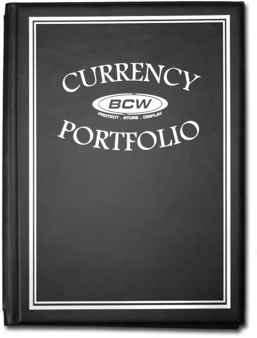 BCW Currency Portfolio - Compact Bill Organizer with 10 Sealed 3-Pocket Pages