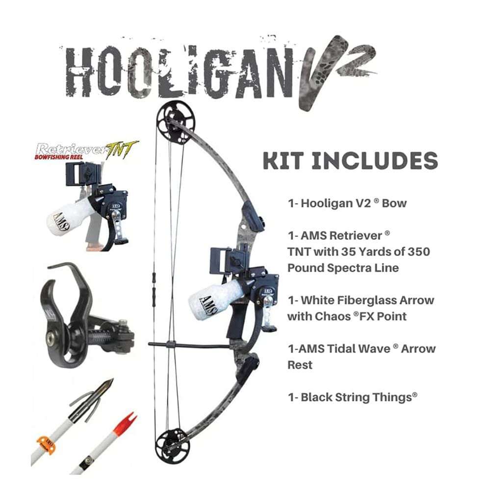 AMS Bowfishing Hooligan V2 Bowfishing Bow Kit - Made in The USA 6