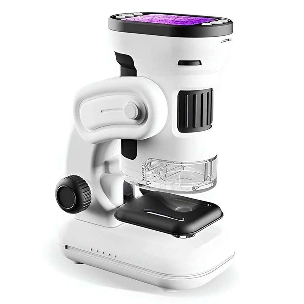 TECPHILE Microscope for Kids Students with Stand Handheld Mini Portable 200-1000X Magnification Digital Microscope Kit 1080P, 2.0" LCD Screen Rechargeable Pocket Microscope, Photo & Video Recording 1