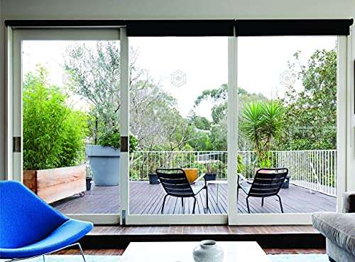 Sliding Glass Door Stickers - Glass Sticker Decals for Windows and Glass Doors - 3 Frost Vinyl Window Stickers - Bird Window Decals by Glass Alert (Bee) 3