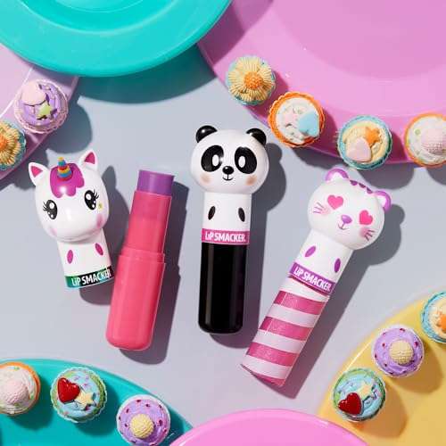 Lip Smacker Lippy Pals, Set of 3 Flavored Moisturizing & Smoothing Soft Shine Lip Balm, Hydrating & Protecting Fun Tasty Flavors ,Cruelty-Free & Vegan - Unicorn, Panda and kitten 6
