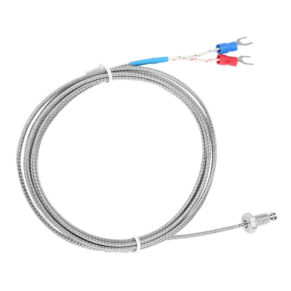 M6 Screw Fine Thread Type K Thermocouple Temperature Sensor Wire 0-400℃ (2 m) 2