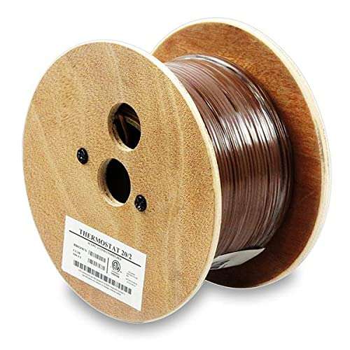ACCL 500Ft 20/5 Unshielded CMR Thermostat Cable Solid Copper PVC, 1 Pack 1