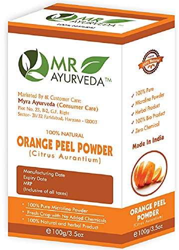 MR Ayurveda 100% Organic Orange Peel Powder | Orange Peel Powder for Skin | Orange Peel Powder for Face | No Added Chemicals - Set of 4 (400 Grams) 4