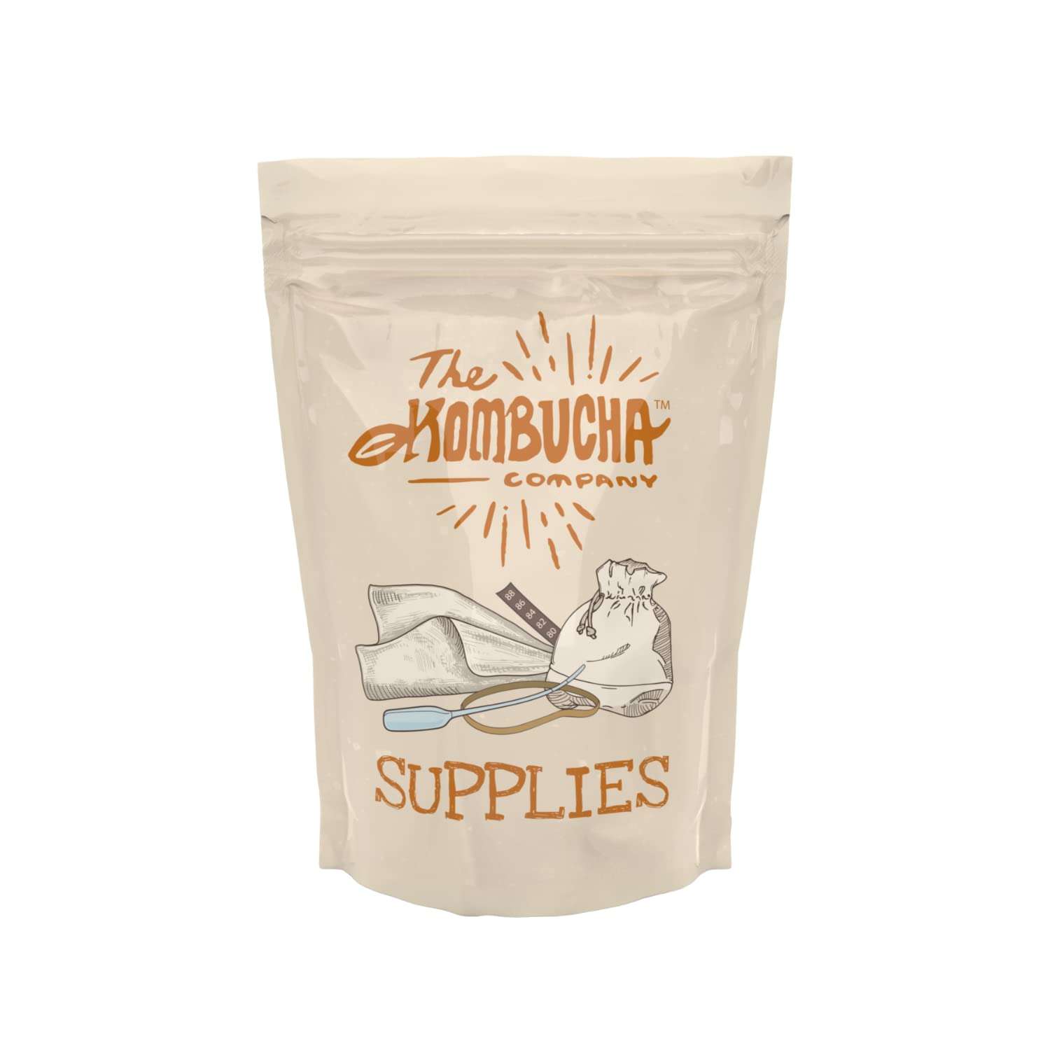 The Kombucha Company Kombucha Brewing Supply Bag | Pipette | Ph Stripe | Cloth Cover | Rubber Band | Adhesive Thermometer And Reusable Tea Bag 1