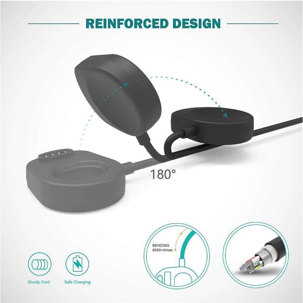 Magnetic USB Charger Compatible with Suunto 7 Smartwatch/Compact, Portable Charging Pad for Laptop Fast Charging Adapter, Power Bank, Car Adapter, Color Black 4