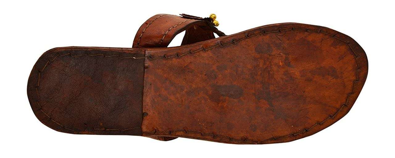 AMPEREUS Women's Brown Kolhapuris - 6 UK 3